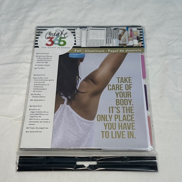 The Happy Planner Fitness Sticker Pack - Black, White, Pink - Picture 2 of 2